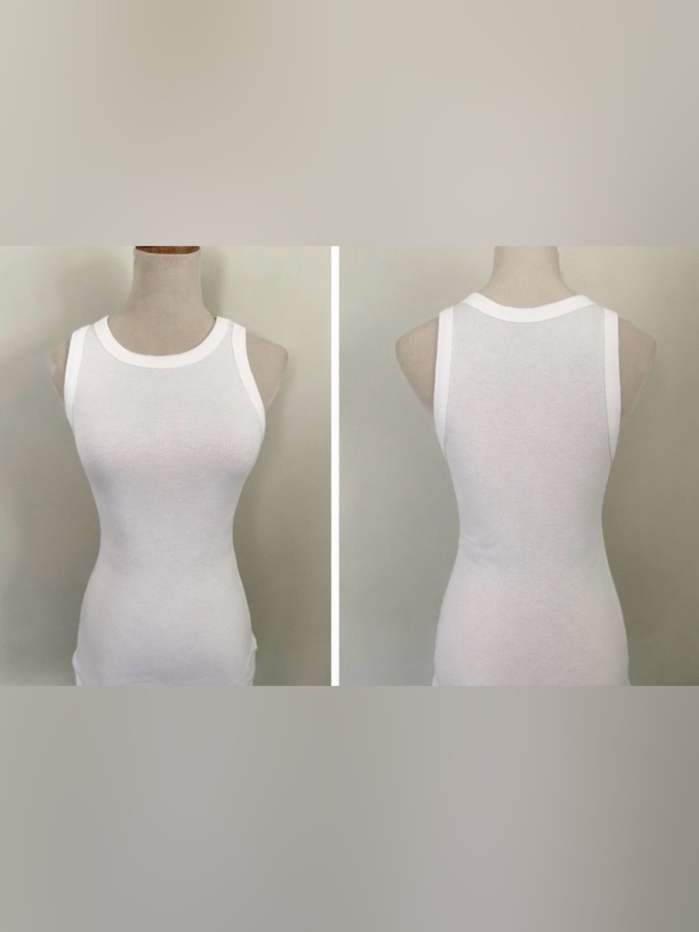[A New Day] White Ribbed Sleeveless Tank Top NWT Size S - Picture 2 of 6